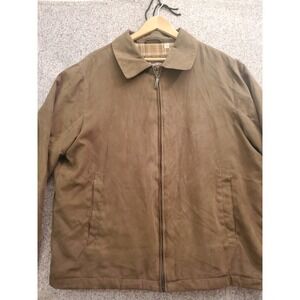 Joseph Abboud Brown Faux Suede Lined Full Zip Jacket ~ Men's XL